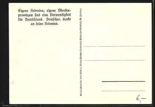 AK Deutsch-Ostafrika, Anlage an einem Haus