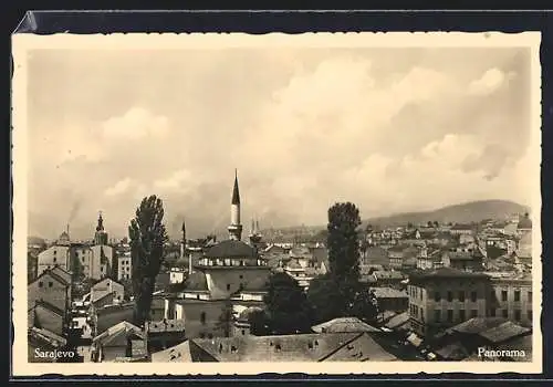 AK Sarajevo, Panoramablick über die Stadt