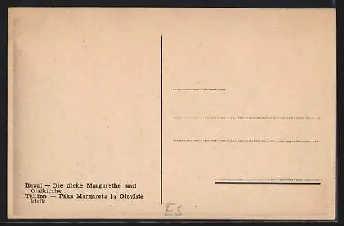 AK Reval, Die dicke Margarethe und Olaikirche