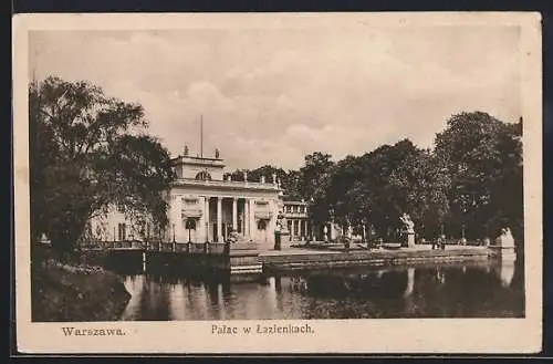 AK Warschau-Warszawa, Palac w Lazienkach