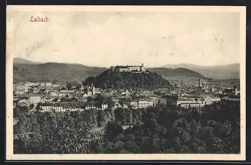 AK Ljubljana / Laibach, Blick auf Burg und Stadt