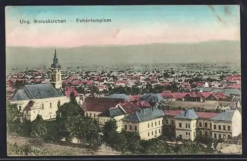 AK Weisskirchen, Gesamtansicht mit der Kirche