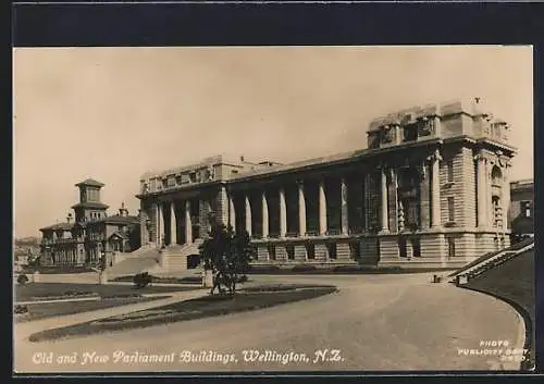 AK Wellington, Old and New Parliament Buildings