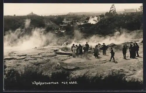 AK Whakarewarewa, Besucher an den Thermalquellen