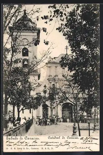 AK Caracas, Catedral, Blick zur Kathedrale