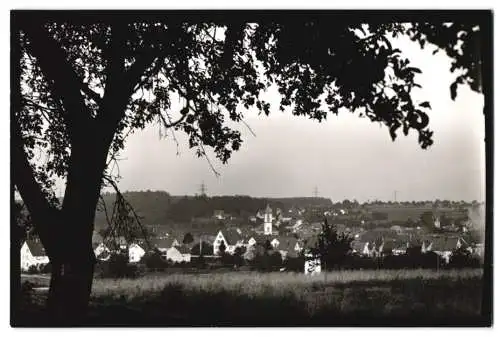 6 Fotografien Schöning & Co., Lübeck, Ansicht Langensteinbach, Dorfstrasse, Kirche, Pflegeheim, Gasthaus zum Anker u.a.