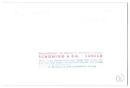 6 Fotografien Schöning & Co., Lübeck, Ansicht Langensteinbach, Dorfstrasse, Kirche, Pflegeheim, Gasthaus zum Anker u.a.