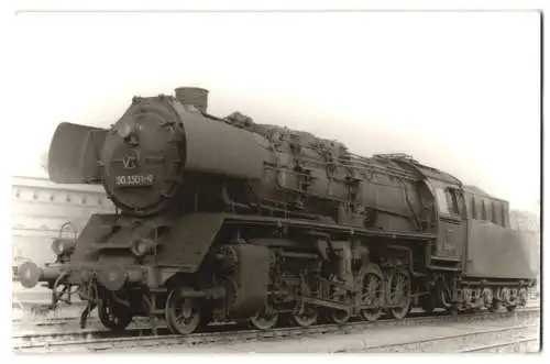 Fotografie deutsche Eisenbahn, Dampflok BLW 14970 - DR 50 3501-9