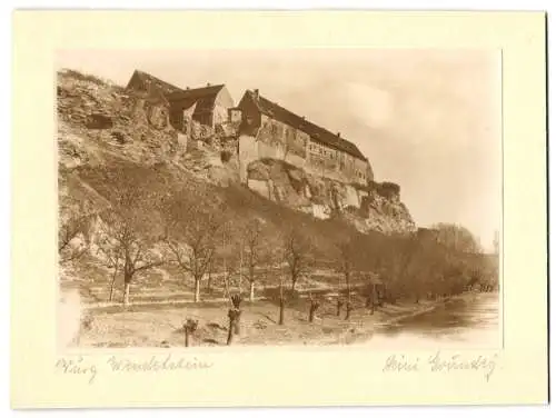 Fotografie Heini Grunden, Aschersleben, Ansicht Wendelstein, Blick zur Burg Wendelstein