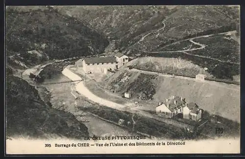 AK Barrage du Cher, Vue de l`Usine et des Batiments de la Direction