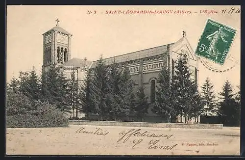 AK Saint-Leopardin-D`Augy, L`Eglise