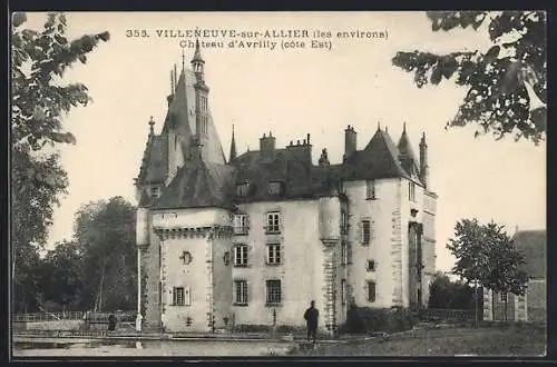 AK Villeneuve-sur-Allier, Chateau d`Avrilly, cote Est