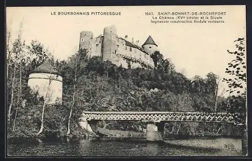 AK Saint-Bonnet-de-Rochefort, La Château et la Sioule