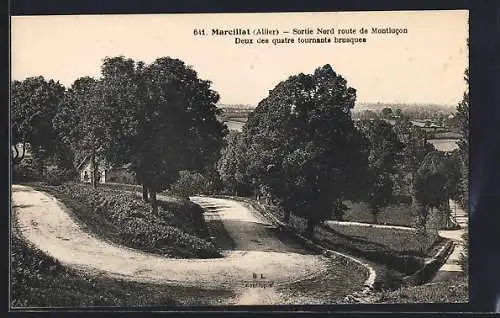 AK Marcillat /Allier, Sortie Nord route de Montlucon