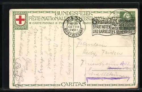 AK Rotkreuzschwester mit Kind beim Gebet