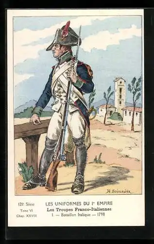 Künstler-AK Les Troupes Franco-Italiennes, Bataillon Italique