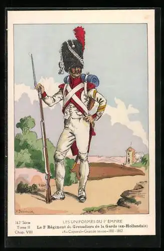 Künstler-AK Le 3. Régiment de Grenadiers de la Garde, Caporal