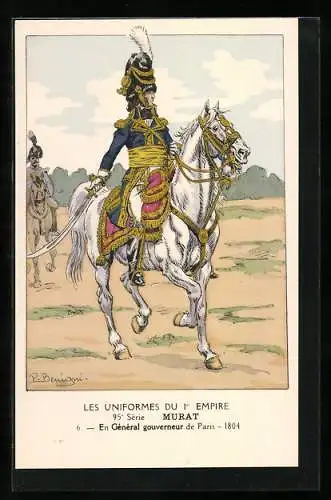 Künstler-AK Murat, En Général gouverneur de Paris 1804