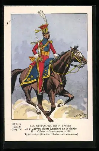 AK Le 2e Chevau-légers Lanciers de la Garde, Officier, Grande tenue, 1811