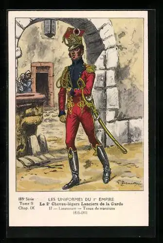 AK Le 2e Chevau-légers Lanciers de la Garde, Lieutenant, 1810-1811