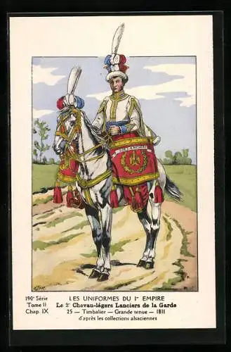 AK Le 2e Chevau-légers Lanciers de la Garde, Timbalier, Grande tenue, 1811