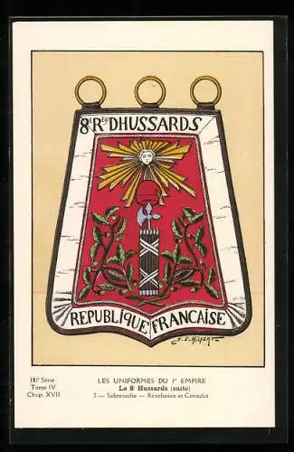 AK Le 8e Hussards (suite), Sabretache, Révolution et Consulat