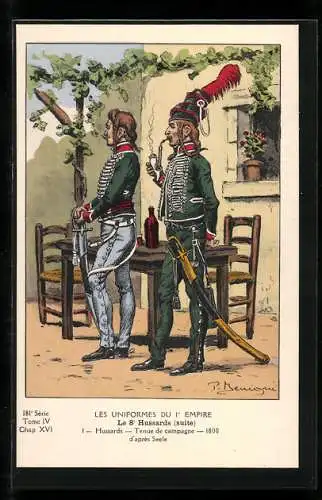 AK Le 8e Hussards (suite), Hussards, Tenue de campagne, 1800