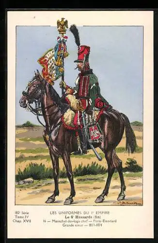 AK Le 8e Hussards (fin), Maréchal-des-logis chef, 1813-1814