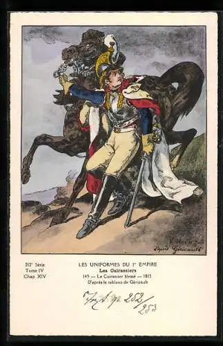 AK Les Cuirassiers, Les Cuirassier blessé, 1813