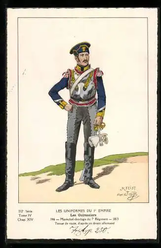 AK Les Cuirassiers, Maréchal-des-logis du 7e Régiment, 1813