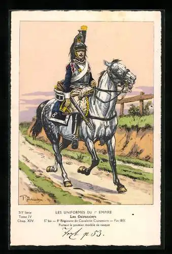 AK Les Cuirassiers, 17 bis - 8e Régiment de Cavalerie-Cuirassiers, 1801