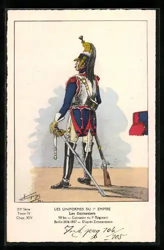 AK Les Cuirassiers, 58 bis - 8e Régiment du 5e Régiment, Berlin 1806-1807