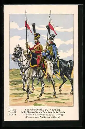 AK Le 2e Chevau-légers Lanciers de la Garde, Tenues à la formation du corps, 1810-1811