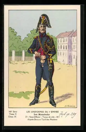 AK Les Mamelucks, Sous-Officier, Tenue de ville, 1813