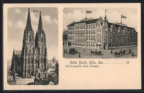 AK Köln, Hotel Disch, Altrenommiertes Haus, Kölner Dom