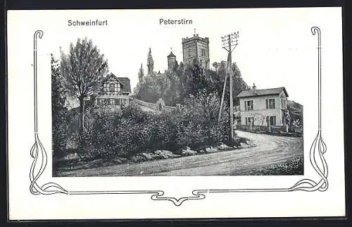 AK Schweinfurt, Strassenpartie Peterstirn