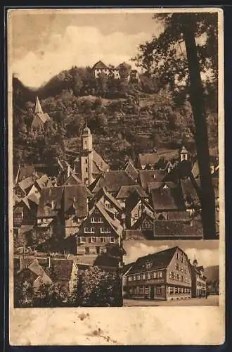 AK Neuenbürg /Württ., Gasthaus Bayrisch. Brauhaus von Karl Schumacher