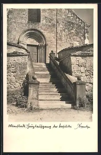 AK Altenstadt / Oberbayern, Hauptaufgang der Basilika