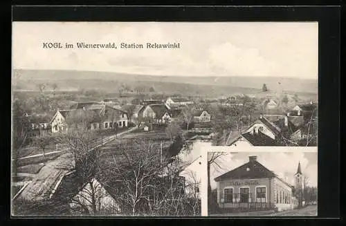 AK Kogl im Wienerwald, Volks-Schule, Kirche, Ortsansicht