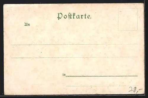 Lithographie Unterreichenbach, Bahnhof, Unter-Dorf und Ober-Dorf