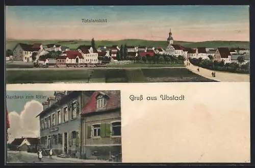 AK Ubstadt, Gasthaus zum Ritter, Totalansicht