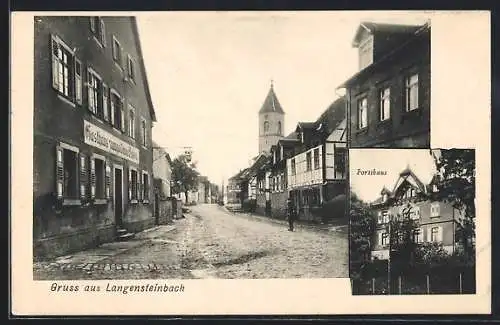 AK Langensteinbach, Gasthaus zum goldenen Ochsen, Forsthaus