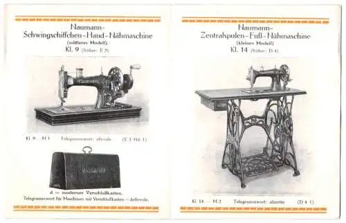 Werbebillet Dresden, Naumann-Nähmaschinen, Fabrik Seidel & Naumann