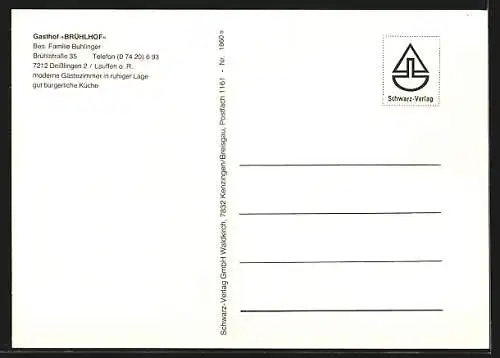 AK Lauffen b. Rottweil, Gasthof Brühlhof, Bes. Familie Buhlinger, Brühlstr. 35