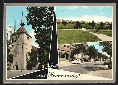 AK Hemmendorf / Hameln, Kirche, Feldstrasse, Edeka