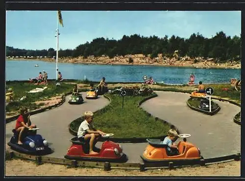 AK Garbsen /Hannover, Autobahnraststätte Blauer See mit Strandbad