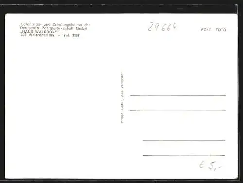 AK Walsrode /Hann., Schulungs- und Erholungsheime der Deutschen Postgewerkschaft, Haus Walsrode
