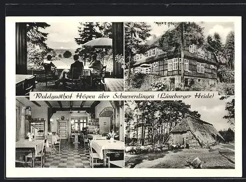 AK Höpen, Waldgasthof Landhaus Höpen. Bes. Hans Rutsch, Innenansicht