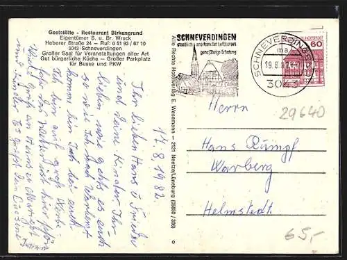 AK Schneverdingen, Restaurant Birkengrund, Heberer Strasse 24