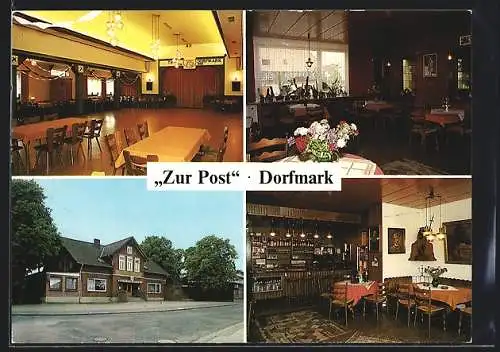 AK Dorfmark /Lüneburger Heide, Gasthof Zur Post, Friedr. Wilh. Kruse, Poststrasse 12